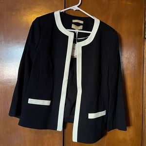 Black and white blazer